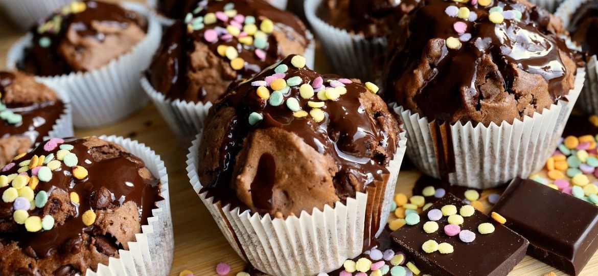 Muffin med chokolade